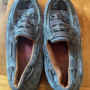 TWISTED X Womens Slip on Moccasin Grey Size 9